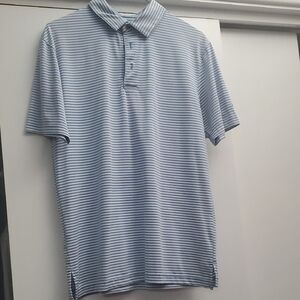 Classic Blue Striped Polo Shirt